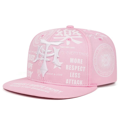 Streetwear Graffiti Print Snapback Baseball Cap