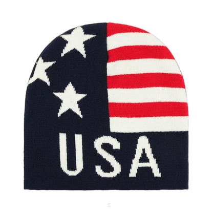 Warm Casual Fashion Personal Beanies Rap Versatile Outdoor Street European Style Jacquard Union Jack Men Women Knitted Hats