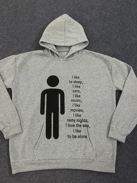 American y2k Harajuku street vintage autumn and winter trend, unique hip-hop punk print for men and women, hoodie