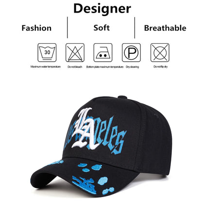 Unisex Los Angeles Gothic Rose Embroidered Baseball Hat