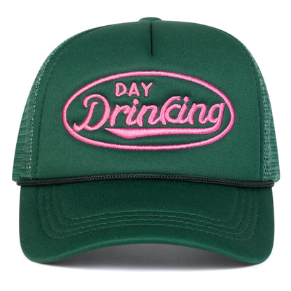 Unisex DAY DRINKING Letter Embroidery Baseball Net Caps Spring Summer Outdoor Adjustable Casual Hats Hip Hop Hat Sunscreen Hat