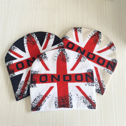 Warm Casual Fashion Personal Beanies Rap Versatile Outdoor Street European Style Jacquard Union Jack Men Women Knitted Hats