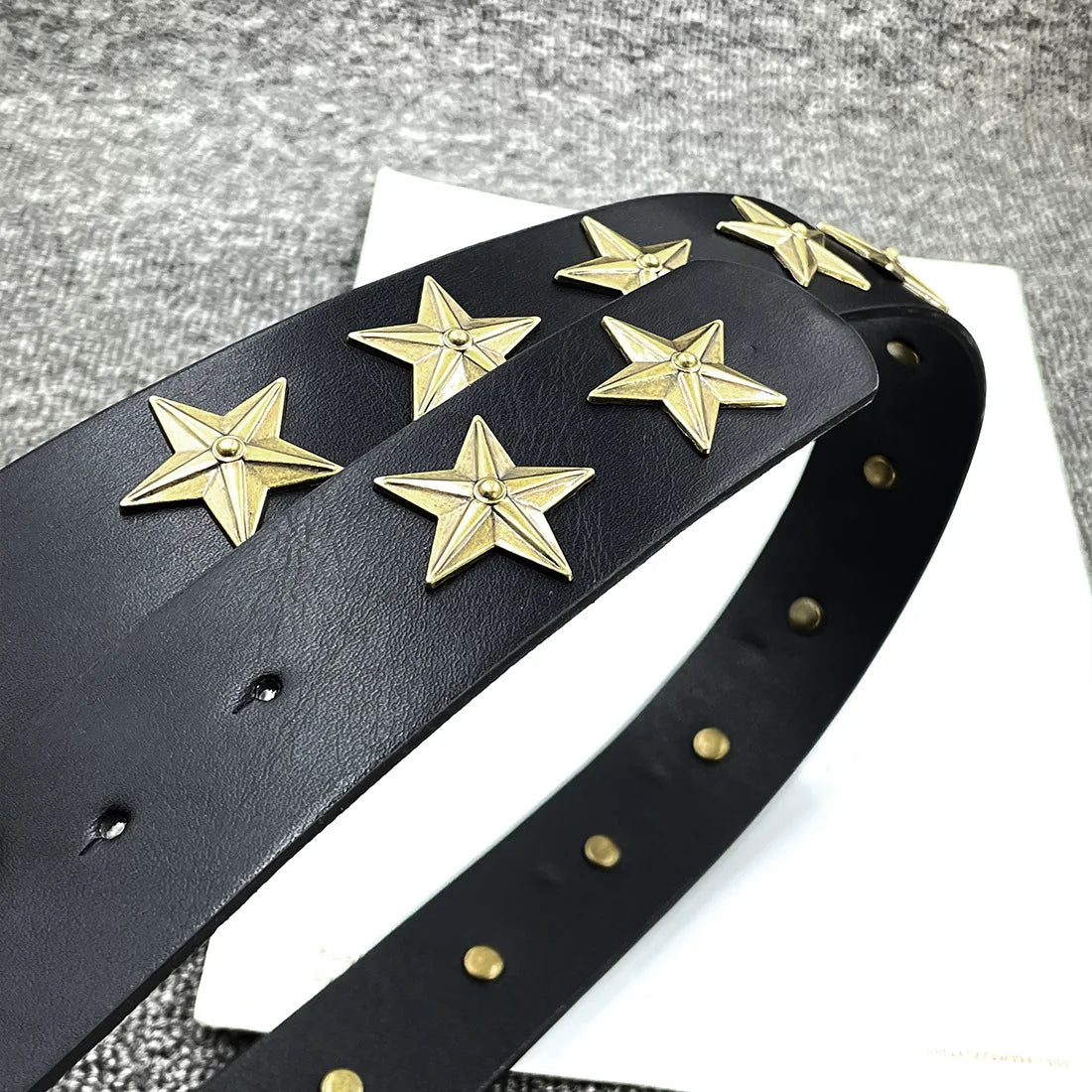 Fashion Hip Hop Y2K Retro Star Buckle Belt, Stylish Accessory for Jeans, Unisex Waistband for Men and Women, Trendy Fashion Belt