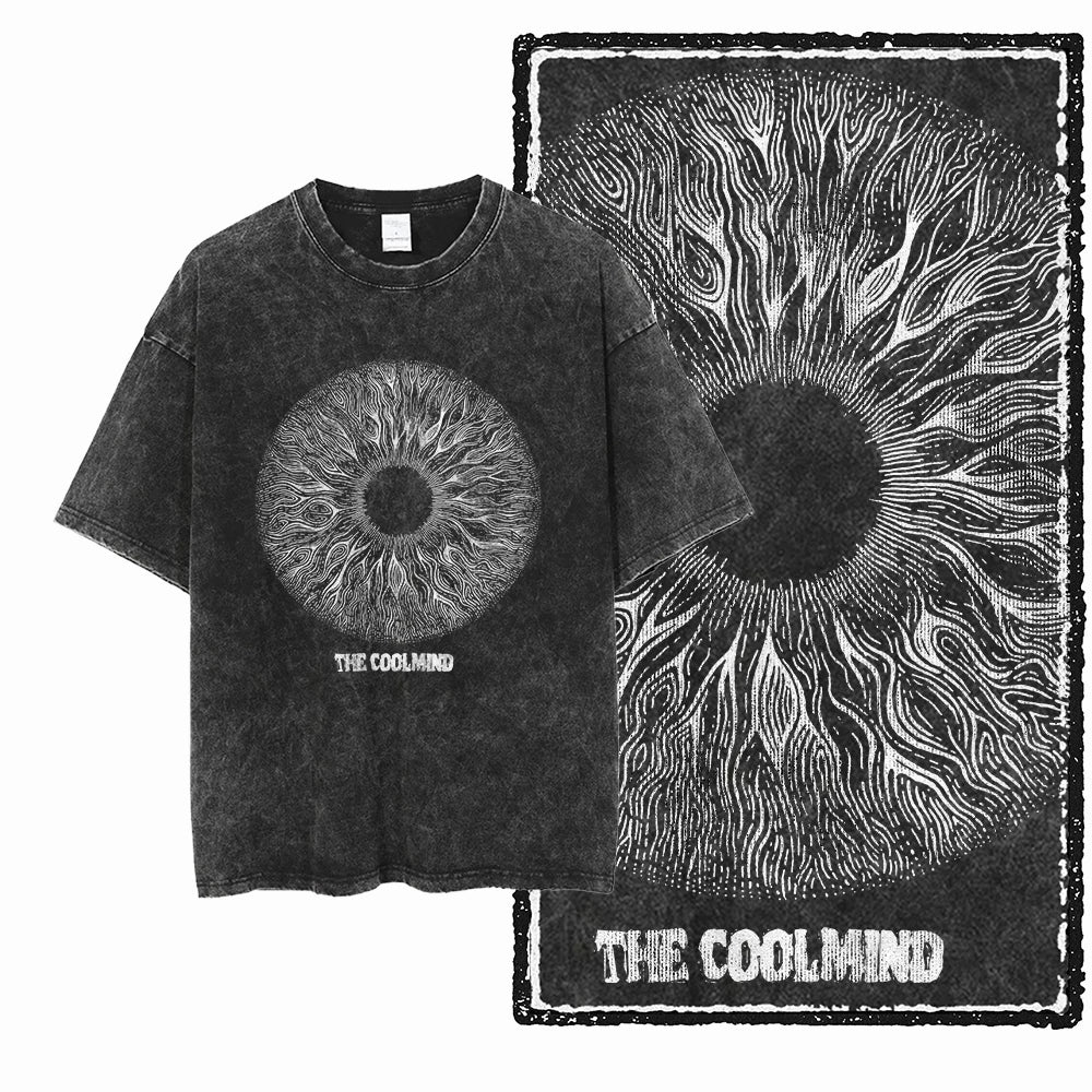 The Coolmind Vintage Black Oversized Cotton T-Shirt