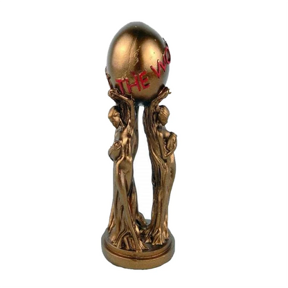Stylish The World is Your Statue Trophy for Office Home Decoration Birthday Graduation Ceremony Resin Statue