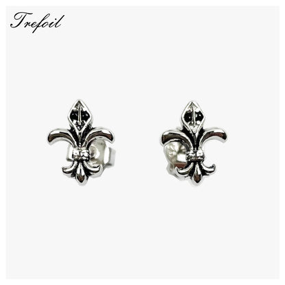 Antique Fleur De Lis Stud Earrings