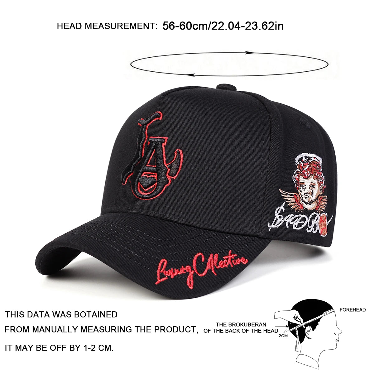 Unisex LA Luxury Collective Angel Graphic Embroidered Baseball Cap