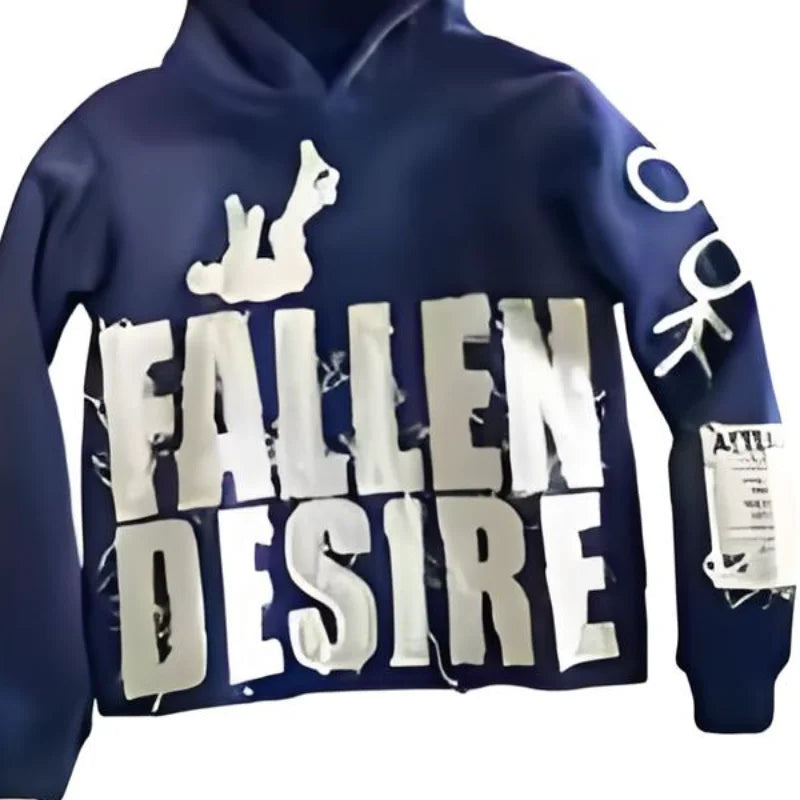 2025 Patchwork Embroidered Hoodie Street Harajuku Retro Loose Both Men and Women Harajuku Style High Street Hip-hop Retro