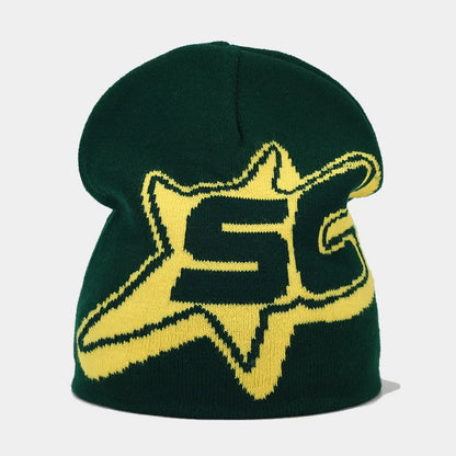 Fashion Letter Y2K Skiing Hat Warm Beanies for Women Men Hip Hop Knitted Cap Bonet Accessories Autumn Winter Outdoor Cycling Cap