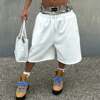 Men's oversized double-layer Gothic pants, American fashion, streetwear Y2K, Harajuku, loose fit, high waist, wide legs