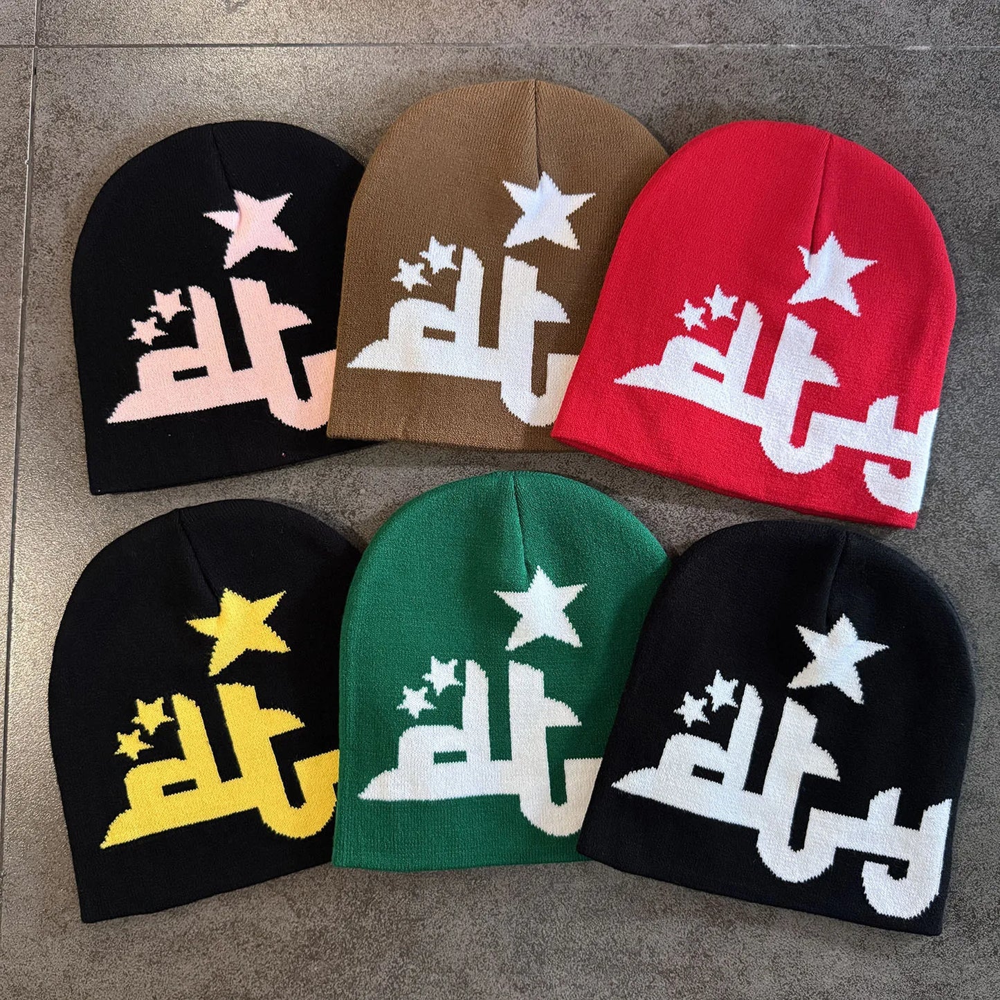 Fashion Letter Jacquard Winter Autumn Warm Beanies Knit Hat Women Men Soft Wool Skullcap Outdoor Windproof Skiing Cap Y2K Hiphop