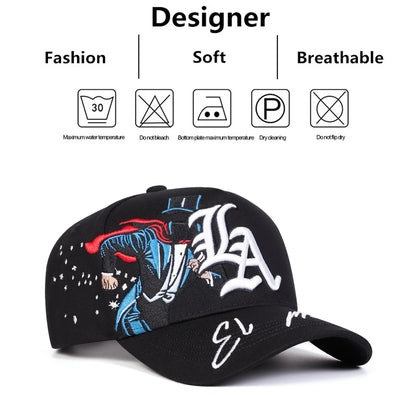 Unisex LA Magician Graphic Embroidered Baseball Cap