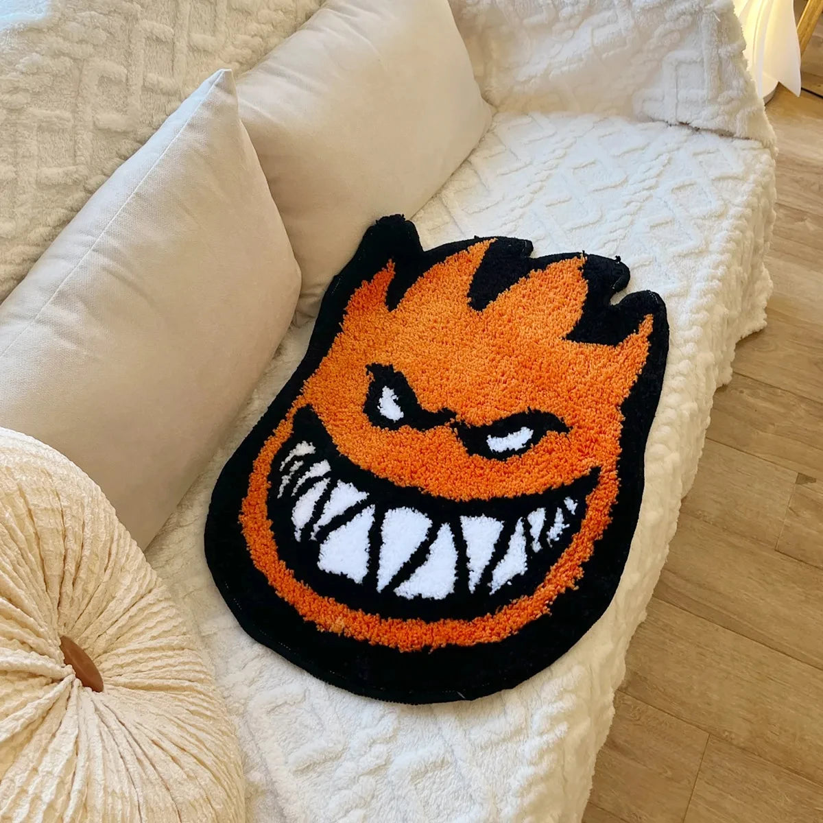 Orange 60X46 Flame Grin Rug