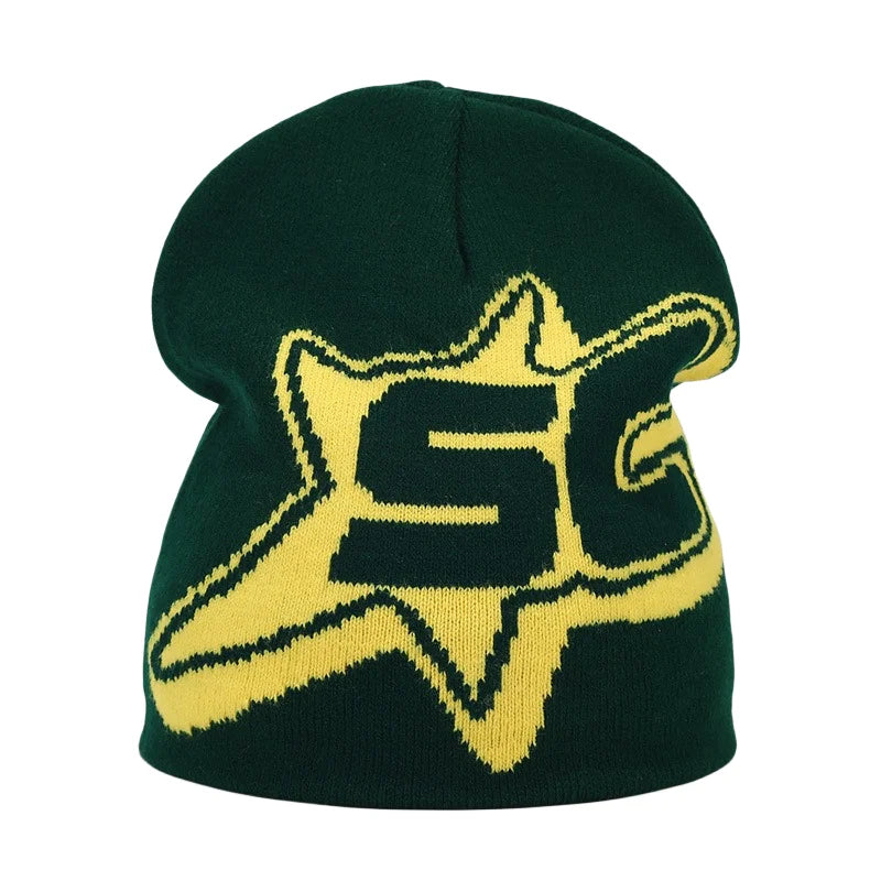 Fashion Letter Y2K Skiing Hat Warm Beanies for Women Men Hip Hop Knitted Cap Bonet Accessories Autumn Winter Outdoor Cycling Cap