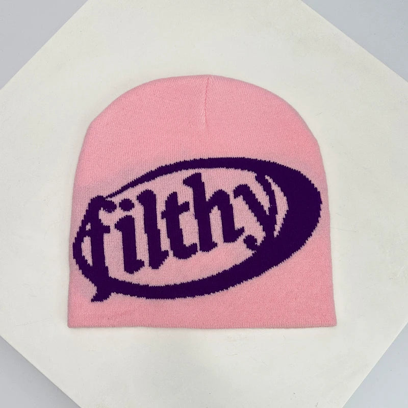 Autumn and Winter New Unisex European Style Letter Knitted Hats Warm Hip Hop Versatile Street Beanies Outdoor Fashion Skate Rap