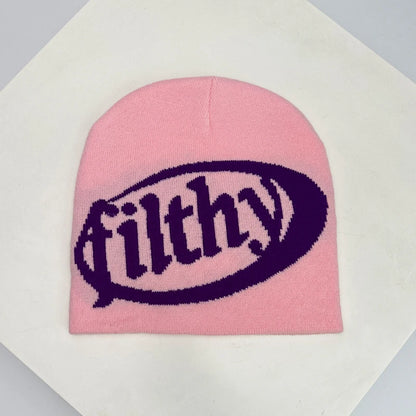Autumn and Winter New Unisex European Style Letter Knitted Hats Warm Hip Hop Versatile Street Beanies Outdoor Fashion Skate Rap