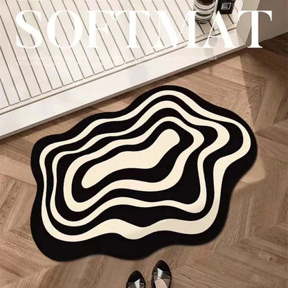 40X60cm Diatomaceous Earth Bath Mat High Absorbency Non-Slip Quick-Drying Floor Mat for Toilet Shower