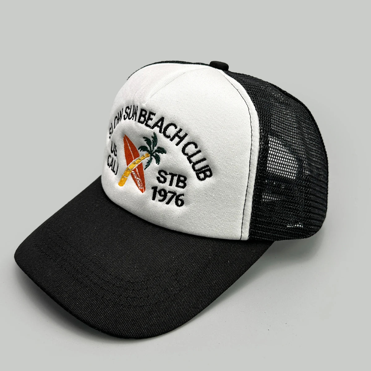 American Hip-hop Letter Embroidery Baseball Hats New Unisex Sunshade Color Block Breathable Street Versatile Mesh Trucker Caps