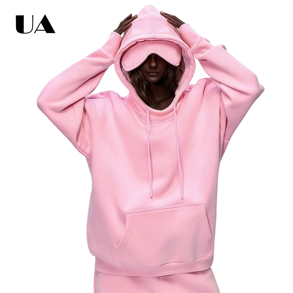 UA Airplane Eye Mask Travel Hoodie