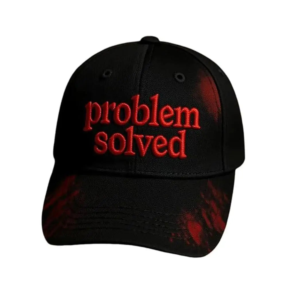Problem Solved Blood Splatter Graphic Baseball Cap