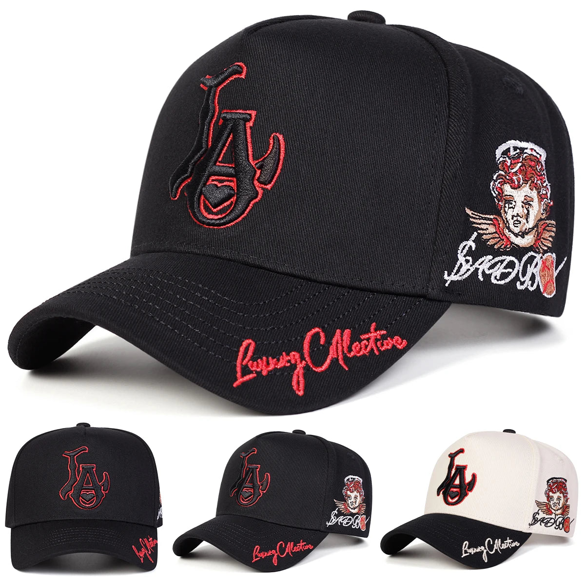 Unisex LA Luxury Collective Angel Graphic Embroidered Baseball Cap
