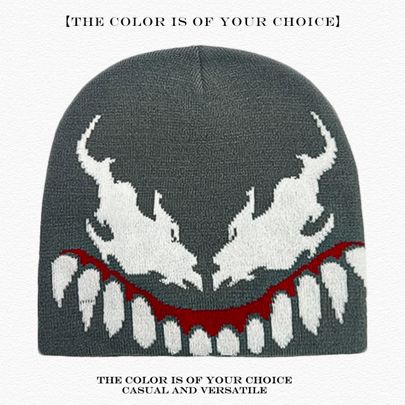 Venom Graphic Knit Beanie Hat