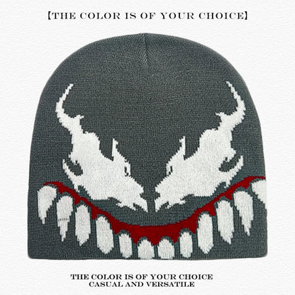 Venom Graphic Knit Beanie Hat