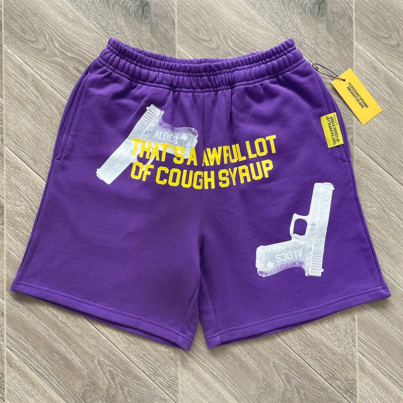 That's A Awful Lot Of Cough Syrup Gun Graphic Shorts