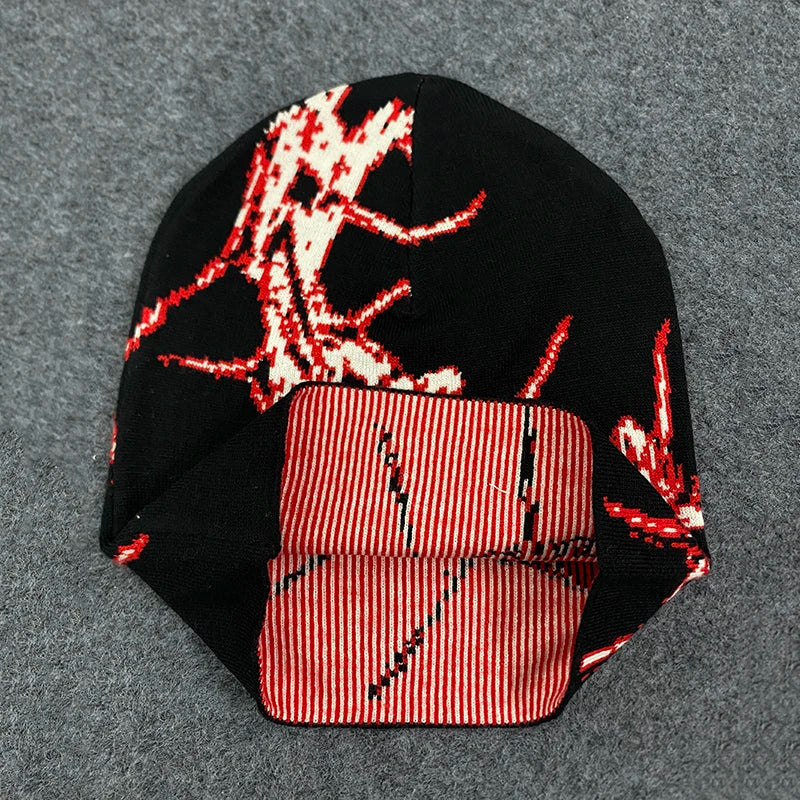 Creative Jacquard Knitted Hat Warm Woolen Pullover Hip-Hop Style Autumn Winter Unisex Hat for Men And Women