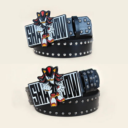 Exaggerated INS Harajuku Y2K Thousand Nights Black Speed Boy Belt Cropped Studded Decoration Belt Street Style For Men Women Chi