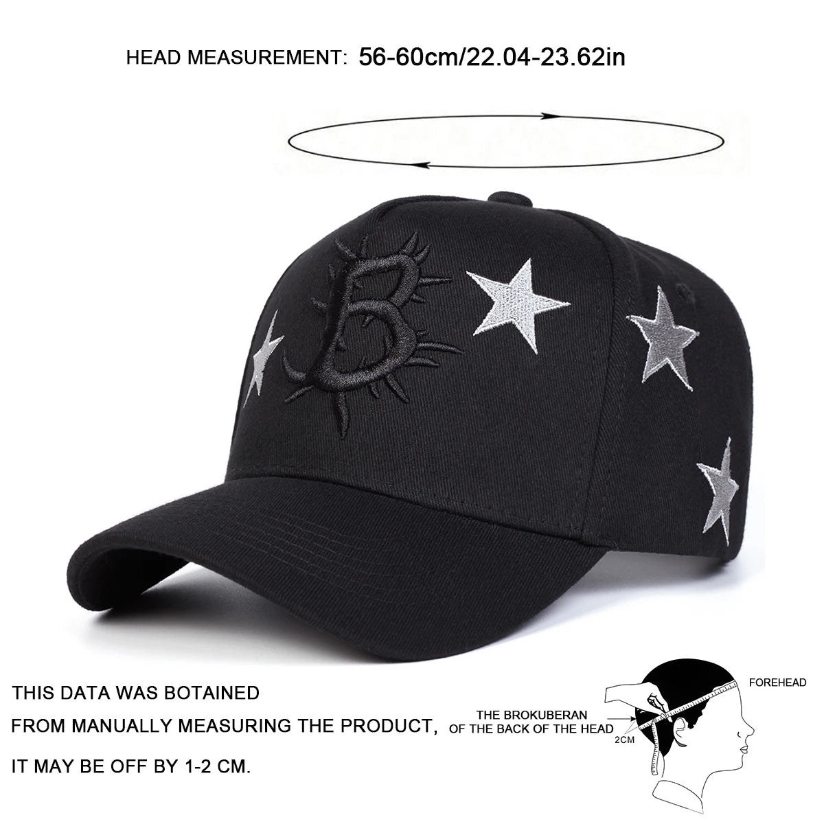 Unisex B Logo Star Baseball Cap