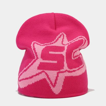 Fashion Letter Y2K Skiing Hat Warm Beanies for Women Men Hip Hop Knitted Cap Bonet Accessories Autumn Winter Outdoor Cycling Cap