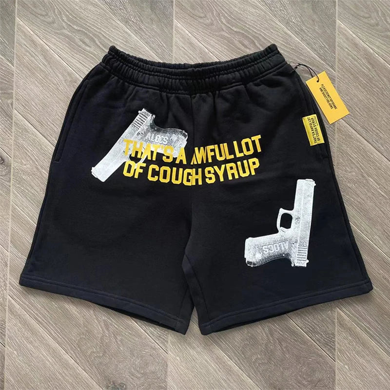 That's A Awful Lot Of Cough Syrup Gun Graphic Shorts