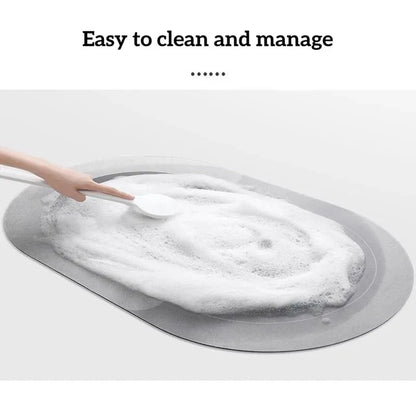 40X60cm Diatomaceous Earth Bath Mat High Absorbency Non-Slip Quick-Drying Floor Mat for Toilet Shower