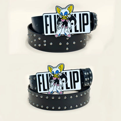 Exaggerated INS Harajuku Y2K Thousand Nights Black Speed Boy Belt Cropped Studded Decoration Belt Street Style For Men Women Chi
