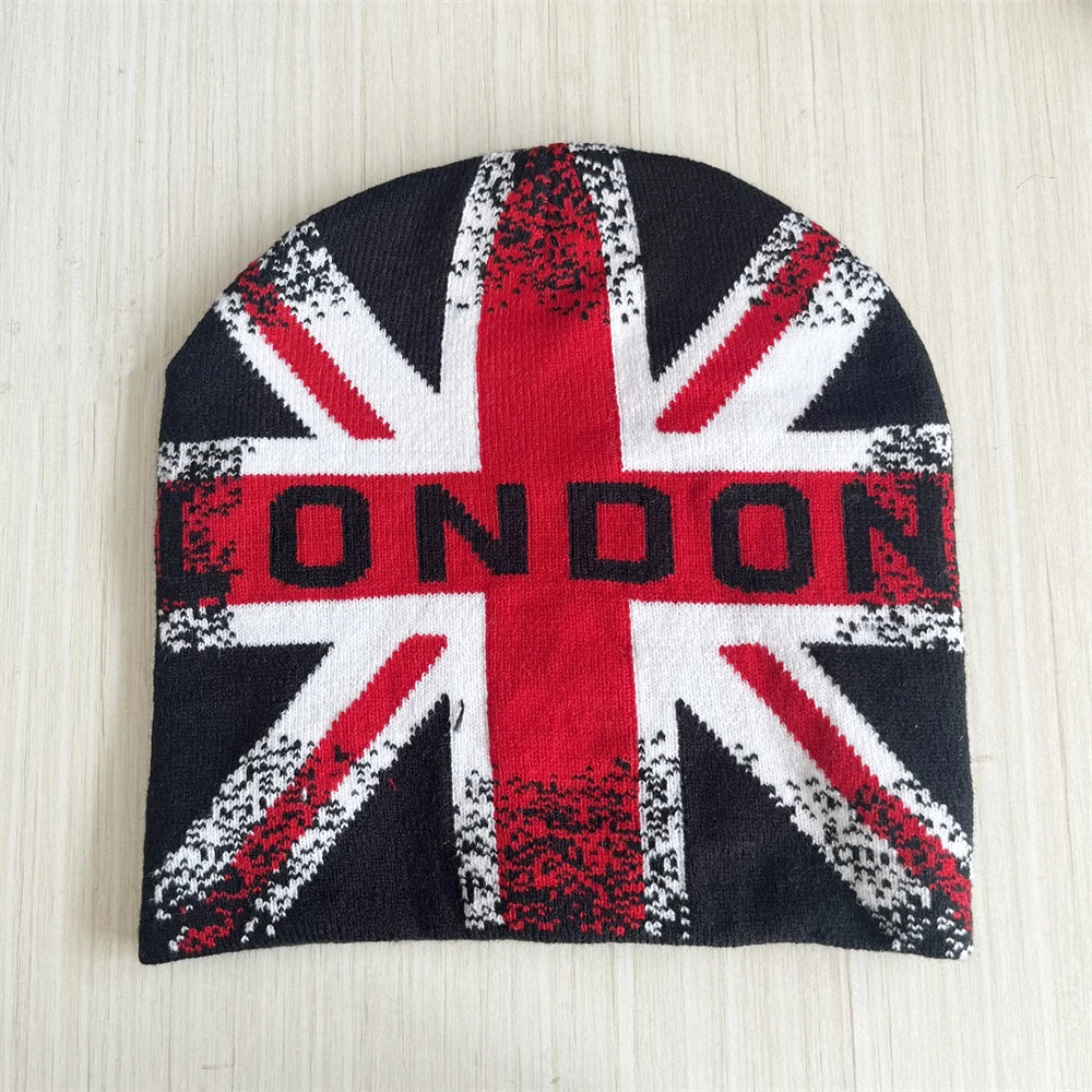 Warm Casual Fashion Personal Beanies Rap Versatile Outdoor Street European Style Jacquard Union Jack Men Women Knitted Hats