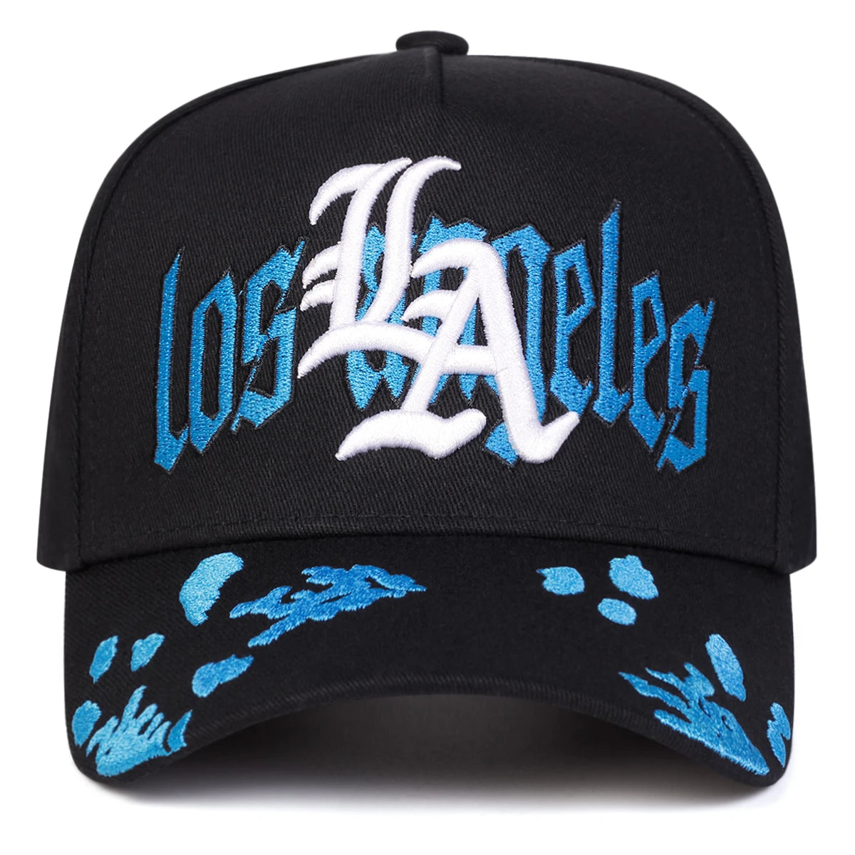 Unisex Los Angeles Gothic Rose Embroidered Baseball Hat