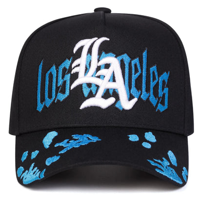 Unisex Los Angeles Gothic Rose Embroidered Baseball Hat