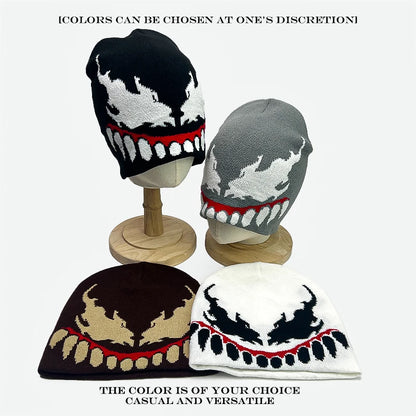 Venom Graphic Knit Beanie Hat