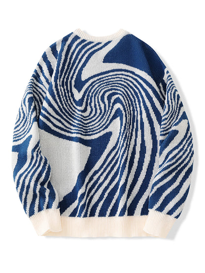 Spiral Wave Knit Sweater