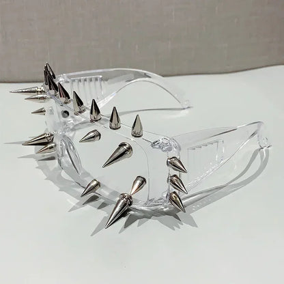 Cyberpunk Demon Eyewear Metal Rivet Party Sunglasses Steampunk Punk for Women Men Designer Sun Glasses Shade Eyewear