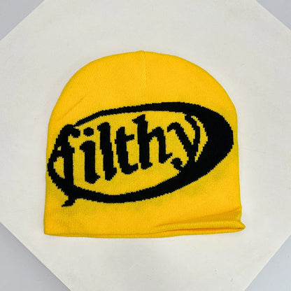 Autumn and Winter New Unisex European Style Letter Knitted Hats Warm Hip Hop Versatile Street Beanies Outdoor Fashion Skate Rap
