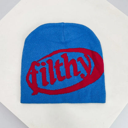 Autumn and Winter New Unisex European Style Letter Knitted Hats Warm Hip Hop Versatile Street Beanies Outdoor Fashion Skate Rap