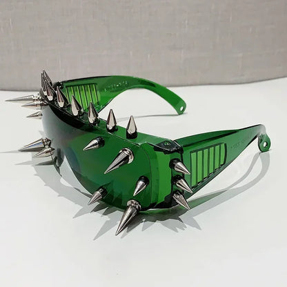 Cyberpunk Demon Eyewear Metal Rivet Party Sunglasses Steampunk Punk for Women Men Designer Sun Glasses Shade Eyewear