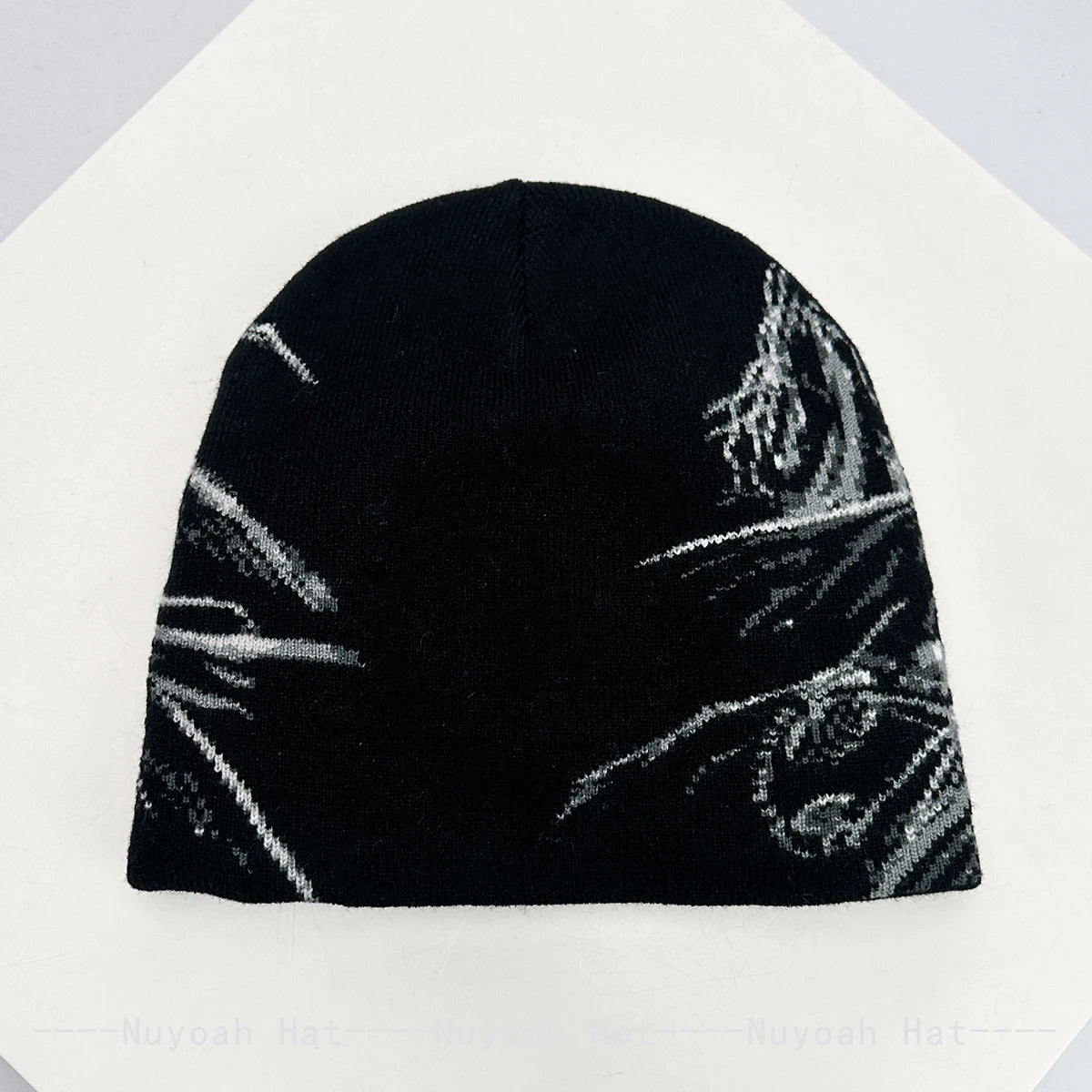 Dark Style Jacquard Angel Skull Knitted Hats Warm Hip-hop Fashion New Men Women Color Block Personal Street Beanies Versatile