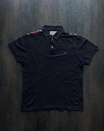 America Retro Flag Polo Shirt Streetwear Men Women Hip Hop Tear Patchwork Short Sleeve Shirt Y2k Cotton Top Baseball Clothing