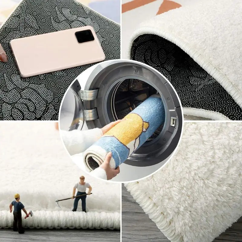 Colorful Money Flower Design Rug