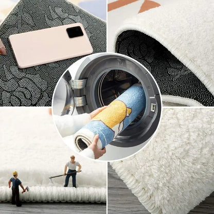 Colorful Money Flower Design Rug