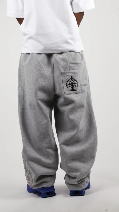Poker embroidered double waist pants loose Y2K jogging pants punk street clothes bulk men and women sports pants