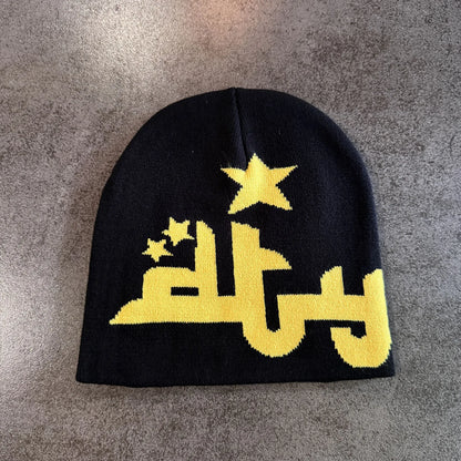Fashion Letter Jacquard Winter Autumn Warm Beanies Knit Hat Women Men Soft Wool Skullcap Outdoor Windproof Skiing Cap Y2K Hiphop